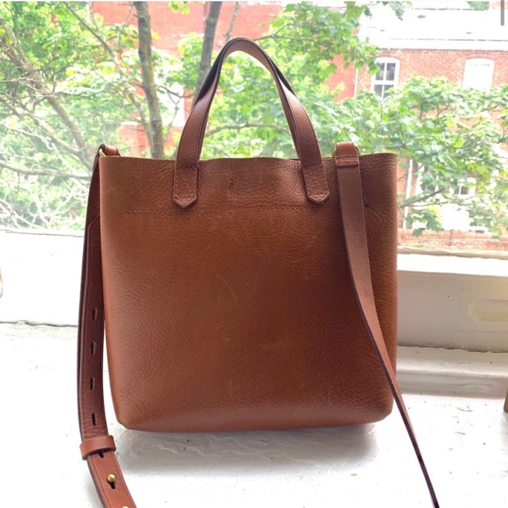 Madewell Brown Leather Crossbody Tote